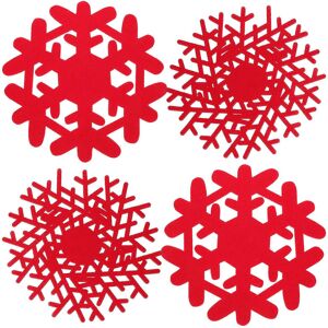 Kricely (As show, One size) 4pcs Snowflake Pot Holder Christmas Decorative Coaster Drink Kricely (As show, One size) 4pcs Snowflake Pot Holder Christmas Decorative Coaster Drink
