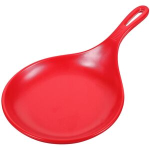 Kricely (Red, One size) Large Spoon Shape Food Plate With Handle Household Food Dish Foo Kricely (Red, One size) Large Spoon Shape Food Plate With Handle Household Food Dish Foo