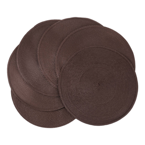 merkkitön Round Braided Placemats Set of 6 Table Mats 15 Inch(Brown) merkkitön Round Braided Placemats Set of 6 Table Mats 15 Inch(Brown)