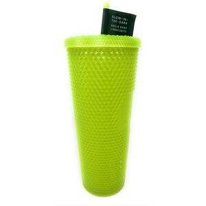 Starbucks 24 oz Double Wall Glow in the Dark Black Light UV Slime Green Cold Cup Starbucks 24 oz Double Wall Glow in the Dark Black Light UV Slime Green Cold Cup