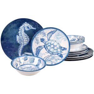 ??st?p???????? ??e???? Certified International Oceanic 12 piece Melamine Dinnerware Set Service for 4 ??st?p???????? ??e???? Certified International Oceanic 12 piece Melamine Dinnerware Set Service for 4