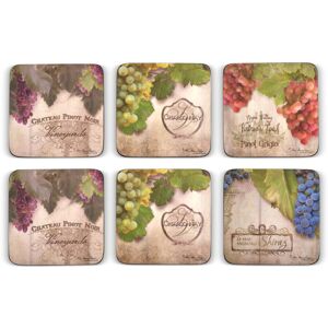 Pimpernel Tuscan Vineyard Collection Coasters Set of 6 Cork Backed Board H Pimpernel Tuscan Vineyard Collection Coasters Set of 6 Cork Backed Board H