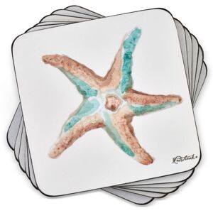 Pimpernel Coastal Shore Collection Coasters Set of 6 Cork Backed Board Hea Pimpernel Coastal Shore Collection Coasters Set of 6 Cork Backed Board Hea