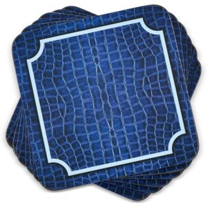 Pimpernel Blue Croc Leather Collection Coasters Set of 6 Cork Backed Board Pimpernel Blue Croc Leather Collection Coasters Set of 6 Cork Backed Board