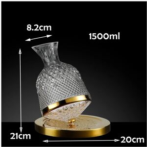 Unbranded (gold 1500ml) 360 Rotating Wine Decanter Tumbler 1500ml Decanter Dispenser Cryst Unbranded (gold 1500ml) 360 Rotating Wine Decanter Tumbler 1500ml Decanter Dispenser Cryst