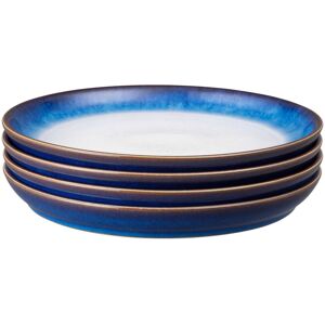 Denby - Blue Haze Coupe Dinner Plates Set of 4 - Dishwasher Microwave Safe Crock Denby - Blue Haze Coupe Dinner Plates Set of 4 - Dishwasher Microwave Safe Crock