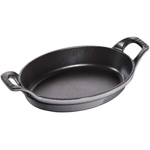STAUB Oval Roasting Dish, 21 cm, Graphite Grey STAUB Oval Roasting Dish, 21 cm, Graphite Grey