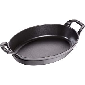 STAUB 40509-562-0 Oval Roasting Dish, 24 cm, Graphite Grey STAUB 40509-562-0 Oval Roasting Dish, 24 cm, Graphite Grey