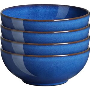 Denby - Imperial Blue Cereal Bowls Set of 4 - Dishwasher Microwave Safe Crockery Denby - Imperial Blue Cereal Bowls Set of 4 - Dishwasher Microwave Safe Crockery
