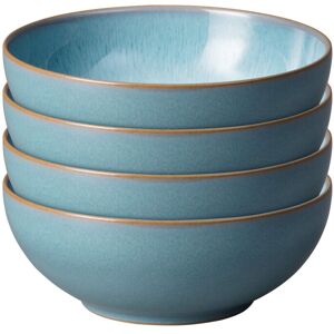 Denby - Azure Haze Blue Cereal Bowls Set of 4 - 820ml Stoneware Ceramic Bowls Fo Denby - Azure Haze Blue Cereal Bowls Set of 4 - 820ml Stoneware Ceramic Bowls Fo