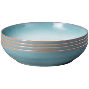 Denby - Azure Haze Blue Pasta Bowls Set of 4 - 1050ml Large Stoneware Ceramic Bo Denby - Azure Haze Blue Pasta Bowls Set of 4 - 1050ml Large Stoneware Ceramic Bo