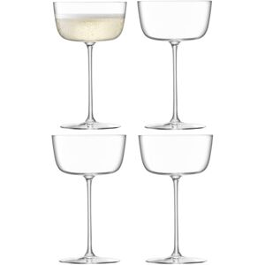 LSA International Borough Cocktail Saucer 240 ml Clear Set of 4 Dishwasher S LSA International Borough Cocktail Saucer 240 ml Clear Set of 4 Dishwasher S