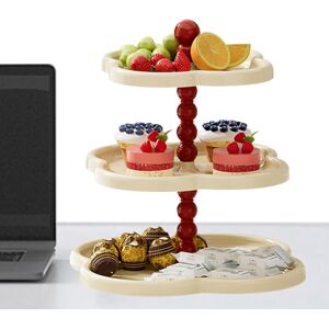 Unbranded (Creamy) Dessert Cake Stand - 3 Tiers Dessert Serving Holders Snack Display Stan Unbranded (Creamy) Dessert Cake Stand - 3 Tiers Dessert Serving Holders Snack Display Stan