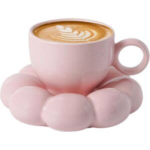 Unbranded (Powder) Flower Shape Coffee Mug Flower Tea Cup and Saucer Set,Sunflower Desig Unbranded (Powder) Flower Shape Coffee Mug Flower Tea Cup and Saucer Set,Sunflower Desig