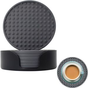 Unbranded (Grey) Cup Mat For Drinks Beer Coasters 6 Pack Coasters Thickened, Holder In Unbranded (Grey) Cup Mat For Drinks Beer Coasters 6 Pack Coasters Thickened, Holder In