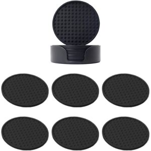 Unbranded (Black) Cup Mat For Drinks Beer Coasters 6 Pack Coasters Thickened, Holder I Unbranded (Black) Cup Mat For Drinks Beer Coasters 6 Pack Coasters Thickened, Holder I