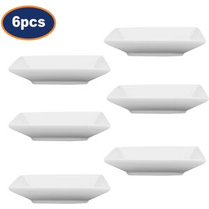 Arcoroc Dipping Dish Bowl Porcelain 6Pcs Square White Soy Sauce Chutney Dips Vitrified Arcoroc Dipping Dish Bowl Porcelain 6Pcs Square White Soy Sauce Chutney Dips Vitrified