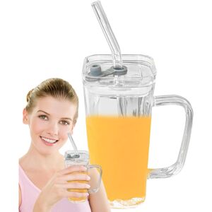 Unbranded (Transparent Style) Iced Coffee Cups with Lids, Clear Drinking Glasses Water Bot Unbranded (Transparent Style) Iced Coffee Cups with Lids, Clear Drinking Glasses Water Bot