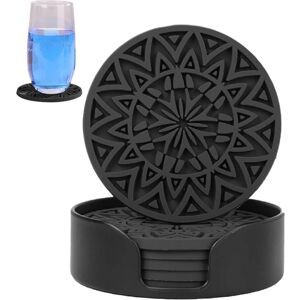 Unbranded (Black) Drinks Coasters Set,Silicone Cup Accessories - Silicone Hot Drinks Coast Unbranded (Black) Drinks Coasters Set,Silicone Cup Accessories - Silicone Hot Drinks Coast