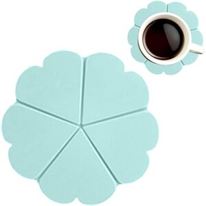 Unbranded (Mint Green) Floral Coasters Coffee Cup Mat,Silicone Coasters Insulation Table Unbranded (Mint Green) Floral Coasters Coffee Cup Mat,Silicone Coasters Insulation Table