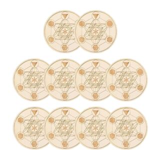 Unbranded (No. 3) Wood Coaster - 10x Creative Geometric Tea Coaster - Anti-scalding Tablet Unbranded (No. 3) Wood Coaster - 10x Creative Geometric Tea Coaster - Anti-scalding Tablet