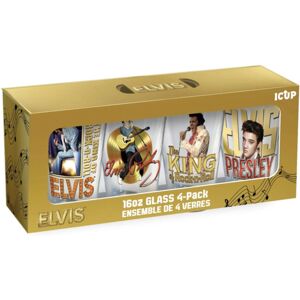 Elvis 16 Oz 4 Pack Pint Glasses Elvis 16 Oz 4 Pack Pint Glasses