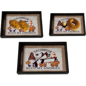 Unbranded (Black) Wooden Halloween Party Plates, Halloween Serving Tray, Set of 3 Party De Unbranded (Black) Wooden Halloween Party Plates, Halloween Serving Tray, Set of 3 Party De