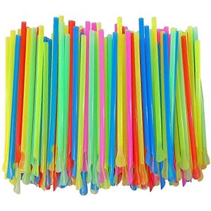 Kricely (As show, One size) 300Pcs Plastic Drink Straws Spoon Design Straws Beverage Str Kricely (As show, One size) 300Pcs Plastic Drink Straws Spoon Design Straws Beverage Str