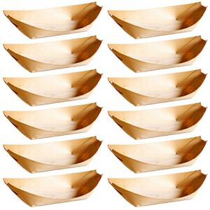 Kricely (As show, One size) 50 Pcs Disposable Wooden Tray Large Natural Birch Wooden Ser Kricely (As show, One size) 50 Pcs Disposable Wooden Tray Large Natural Birch Wooden Ser