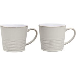 Denby Natural Canvas Textured Mug Set, Cream, Set of 2 Denby Natural Canvas Textured Mug Set, Cream, Set of 2