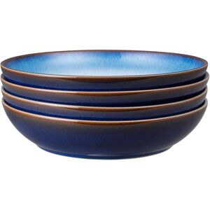 Denby - Blue Haze Pasta Bowls Set of 4 - Dishwasher Microwave Safe Crockery - Ce Denby - Blue Haze Pasta Bowls Set of 4 - Dishwasher Microwave Safe Crockery - Ce