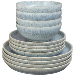 Denby - Halo Speckle Coupe Dinner Set For 4 - 12 Piece Ceramic Tableware - Dishw Denby - Halo Speckle Coupe Dinner Set For 4 - 12 Piece Ceramic Tableware - Dishw