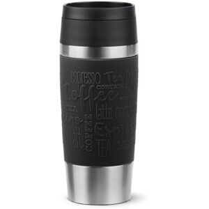 Tefal Travel Mug Classic Black, Comfort Screw Lid, Quick Press, Soft-Touch Sleev Tefal Travel Mug Classic Black, Comfort Screw Lid, Quick Press, Soft-Touch Sleev