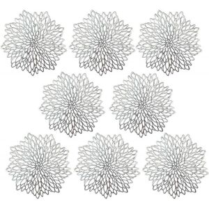 Unbranded Placemats, PVC Set of 8 Placemats Washable Decor Placemats Heat Resistant Hollow Unbranded Placemats, PVC Set of 8 Placemats Washable Decor Placemats Heat Resistant Hollow