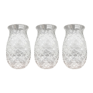 Markenlos 3pcs Pineapple Cocktail Glasses Embossed Juice Glasses Markenlos 3pcs Pineapple Cocktail Glasses Embossed Juice Glasses