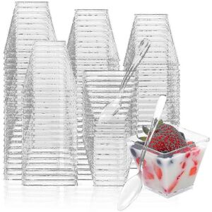 Unbranded (25pcs, cups) 100 Pack 2oz Mini Dessert Cups For Party - Disposable Plastic Shoo Unbranded (25pcs, cups) 100 Pack 2oz Mini Dessert Cups For Party - Disposable Plastic Shoo