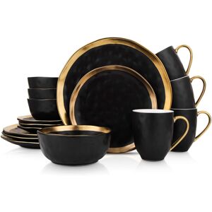 Steingelegen Stone Lain Modern Poreclain 16 Piece Dinnerware Set Plates and Bowls Set Dish Steingelegen Stone Lain Modern Poreclain 16 Piece Dinnerware Set Plates and Bowls Set Dish