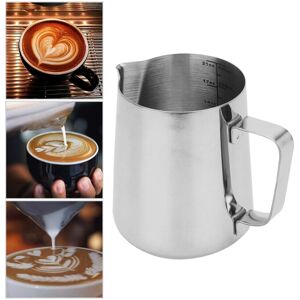 Unbranded 600ML Milk Coffee Frothing Jug Latte Mug Container Metal Thermometer Unbranded 600ML Milk Coffee Frothing Jug Latte Mug Container Metal Thermometer