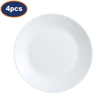 Dessert Plate Luminarc Zelie White Glass 18cm Salad Side Dish Crockery Set of 4 Dessert Plate Luminarc Zelie White Glass 18cm Salad Side Dish Crockery Set of 4