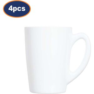 Luminarc Coffee Mug White Opal Glass 320ml Tea Cup Hot Drinks New Morning 4pcs Luminarc Coffee Mug White Opal Glass 320ml Tea Cup Hot Drinks New Morning 4pcs