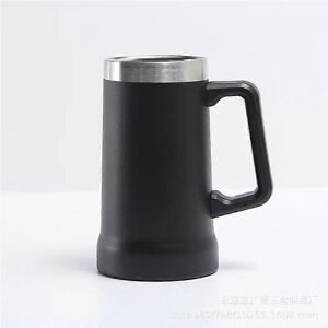 Unbranded (Black Beer mug, One size) Thermos Bottle for Beer Mug with Handle Vacuum Insula Unbranded (Black Beer mug, One size) Thermos Bottle for Beer Mug with Handle Vacuum Insula