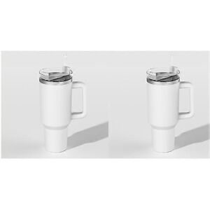 Unbranded (As show, One size) 2 Travel Mug Tumbler with Straw and Lid, Stainless Steel Dou Unbranded (As show, One size) 2 Travel Mug Tumbler with Straw and Lid, Stainless Steel Dou
