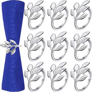Unbranded (As show, One size) Napkin ring (9 leaves, silver), 9 metal napkin buckle bracke Unbranded (As show, One size) Napkin ring (9 leaves, silver), 9 metal napkin buckle bracke