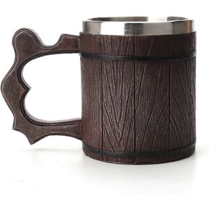 Unbranded (As show, One size) Creative Simulation wooden bucket mug Office resin universal Unbranded (As show, One size) Creative Simulation wooden bucket mug Office resin universal