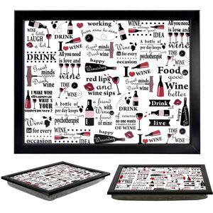 (Tray Wine) GEEZY Large Wooden Bean Bag Cushioned Lap Tray - 44 x 34cm (Tray Wine) GEEZY Large Wooden Bean Bag Cushioned Lap Tray - 44 x 34cm