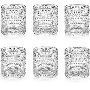 Unbranded 6.5 oz, 200ml, Hobnail Drinking Glasses Set 6, Embossed Vintage Glassware Set fo Unbranded 6.5 oz, 200ml, Hobnail Drinking Glasses Set 6, Embossed Vintage Glassware Set fo