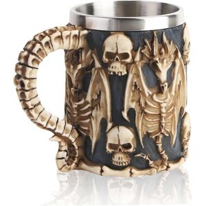 Unbranded (As show, One size) Stainless Steel Skull Mug, 3D Skull Chalice Skull Mug Mediev Unbranded (As show, One size) Stainless Steel Skull Mug, 3D Skull Chalice Skull Mug Mediev
