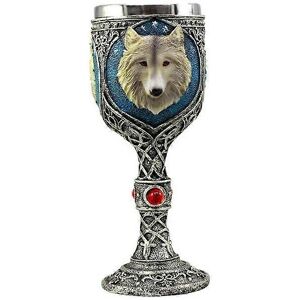 Unbranded (As show, One size) Blue Remus Gray Celtic Wolf Magic 7oz Wine Chalice Goblet Cu Unbranded (As show, One size) Blue Remus Gray Celtic Wolf Magic 7oz Wine Chalice Goblet Cu