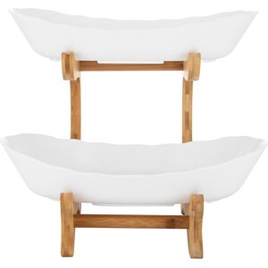 Unbranded (2 Tier, White) Fruit Bowl,Fruit Basket Stand,Fruit Serving Tray Unbranded (2 Tier, White) Fruit Bowl,Fruit Basket Stand,Fruit Serving Tray