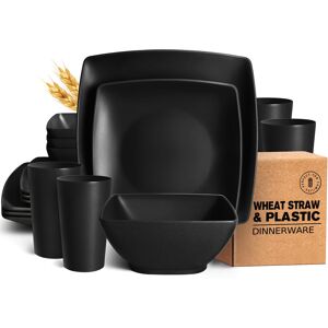Unbranded 16-Piece Unbreakable Dinnerware Set for Dinner Plates and Salad Plates 13.5 oz Unbranded 16-Piece Unbreakable Dinnerware Set for Dinner Plates and Salad Plates 13.5 oz
